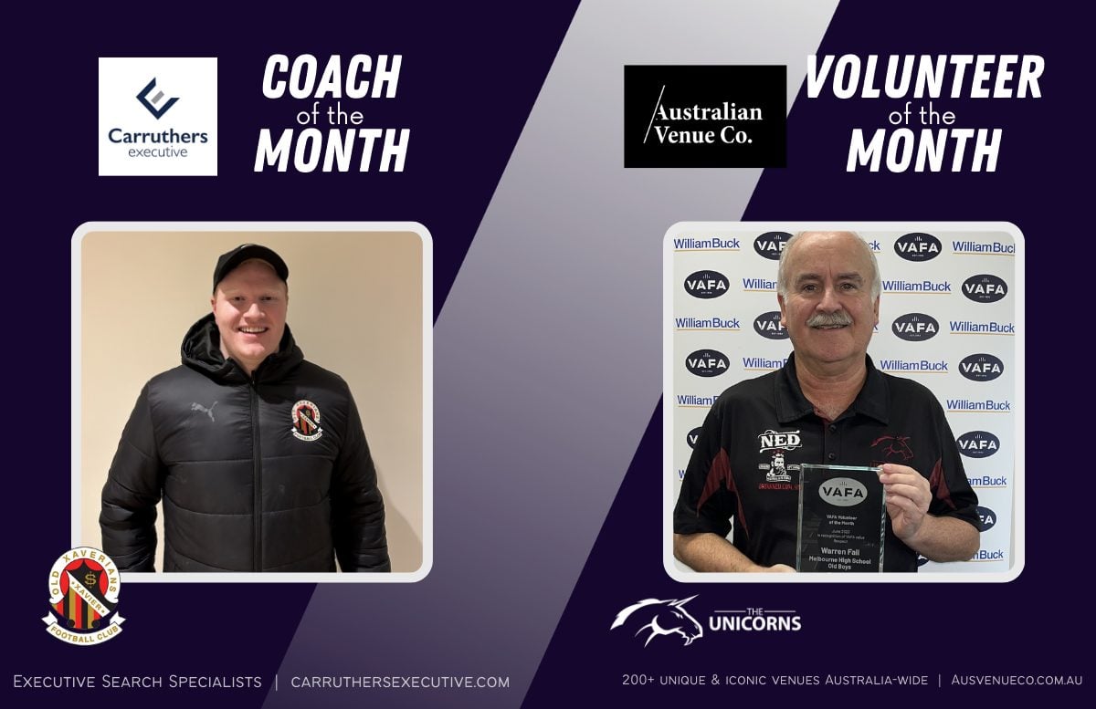 June Volunteer and Coach of the Month awards