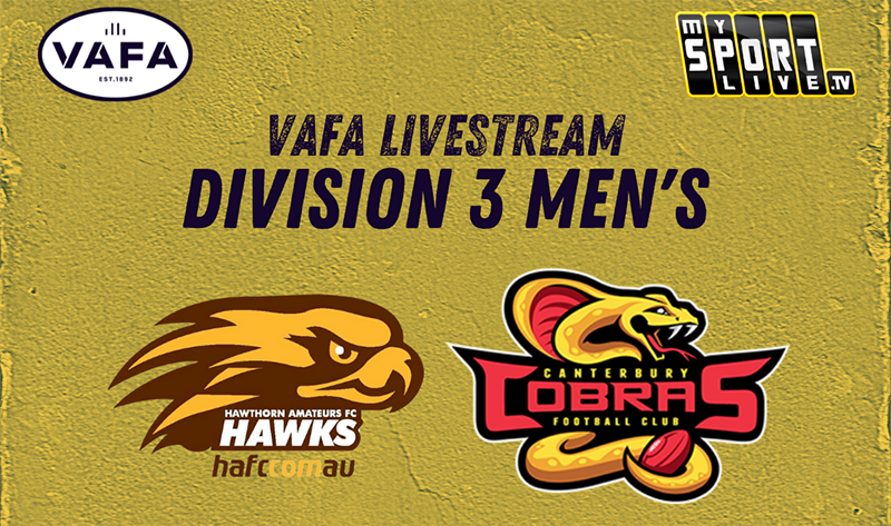VAFA Live Stream: Hawks v Canterbury