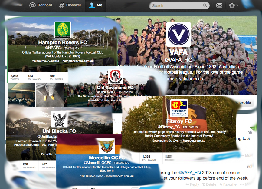 VAFA TWITTER LADDER AT THE END OF 2013