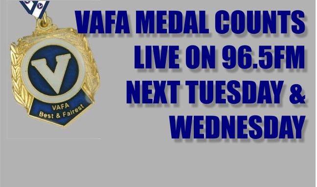 VAFA BEST & FAIREST MEDAL COUNTS LIVE ON RADIO