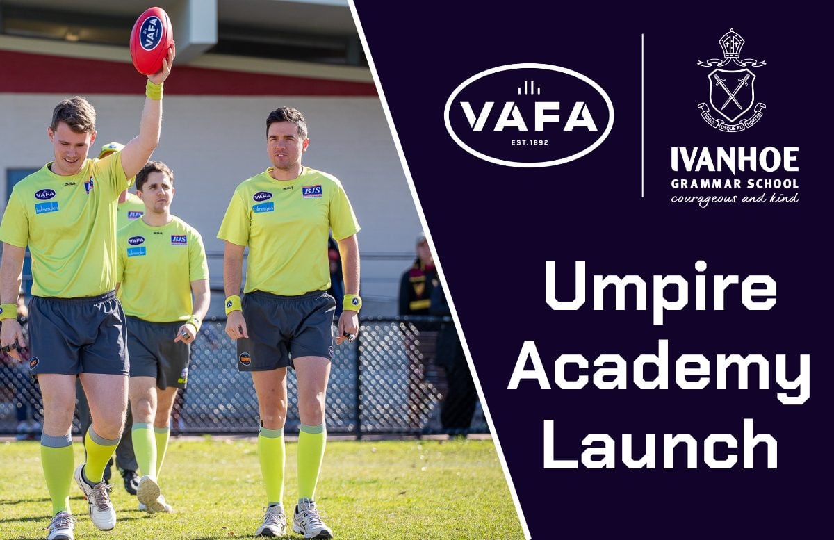 VAFA Launches Umpire Academy Program at Ivanhoe Grammar School