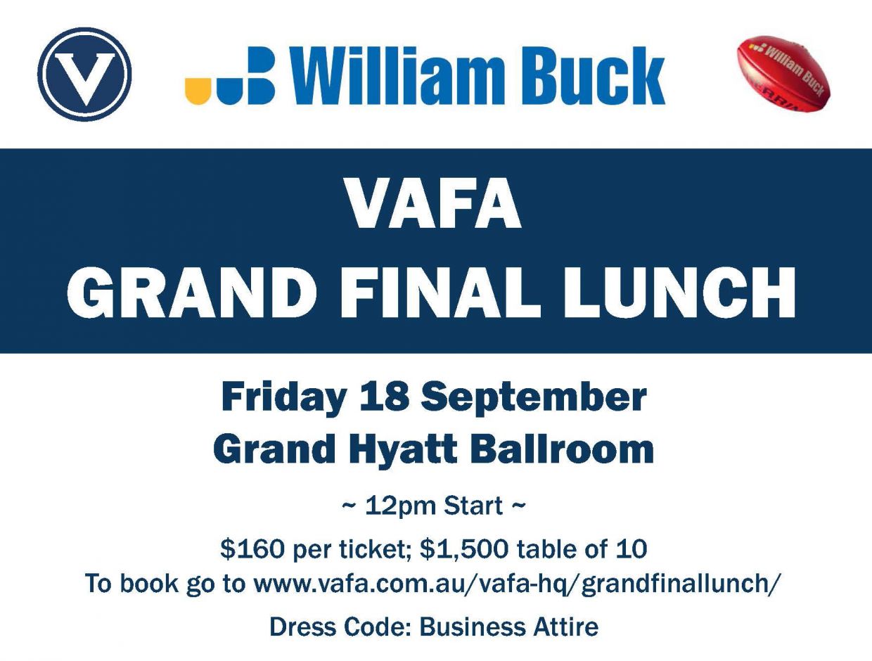 2015 William Buck VAFA Grand Final Lunch