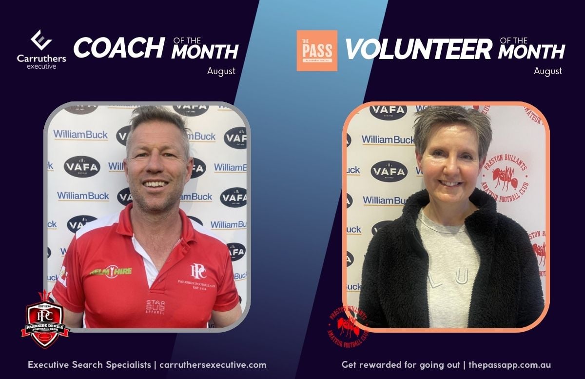 August Volunteer and Coach of the Month Awards